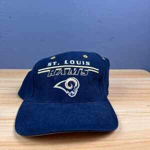 St. Louis Rams NFL Football Cap Hat Navy Blue Strapback Y2K Vintage